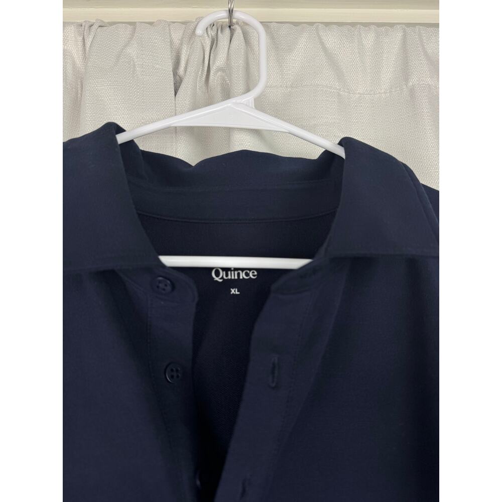 Quince Polo Shirt XL Organic Cotton Stretch Navy Quiet Luxury - Picture 2 of 4